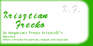 krisztian frecko business card